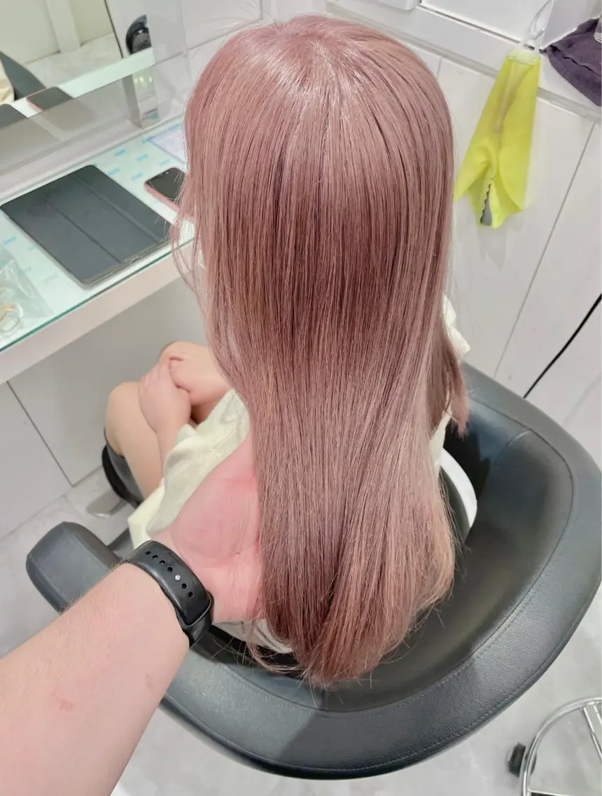 ロング カラー カット ヘアカラー トリートメント 🎀ブリーチなし/ レイヤーカット🎀のヘアスタイル