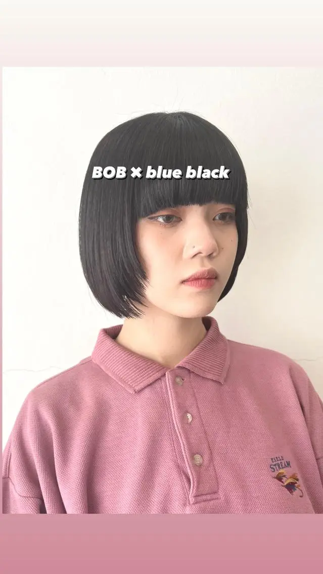ショート カラー ヘアアレンジ アッシュ アッシュグレー 黒髪 ブルーカラー ブルーブラック カット ヘアカラー トリートメント HARU//原宿🤍 リピート率NO.1のヘアスタイル