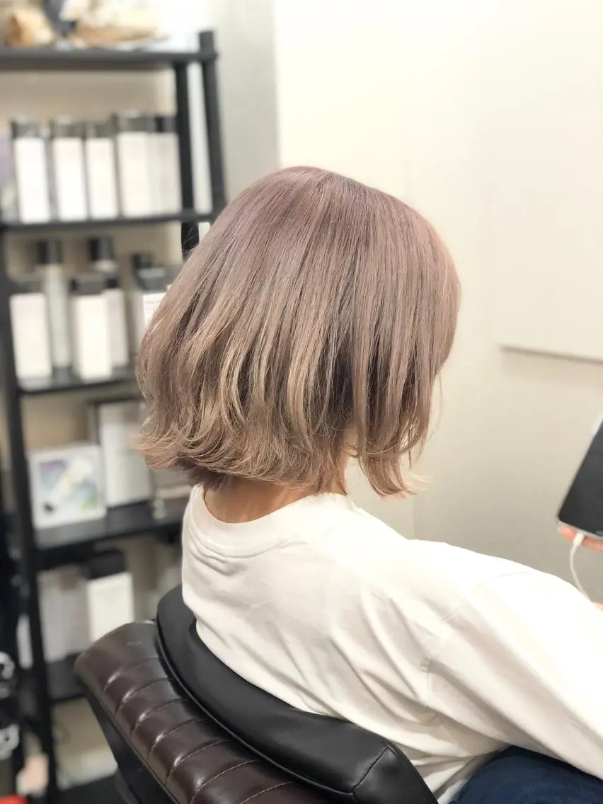 ミディアム カラー 透明感カラー ハイトーンカラー ヘアカラー トリートメント 後藤 ユウキ/髪質改善🫧のヘアスタイル