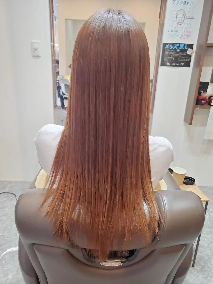 ロング トリートメント 縮毛矯正 まつざき こはるのヘアスタイル