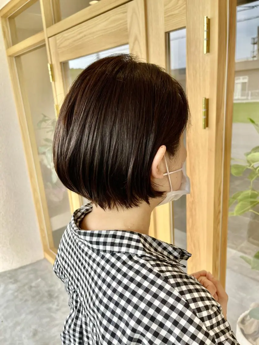 ショート カット ヘアカラー ヘッドスパ 岐阜茜部/髪質改善 高念枝里子のヘアスタイル