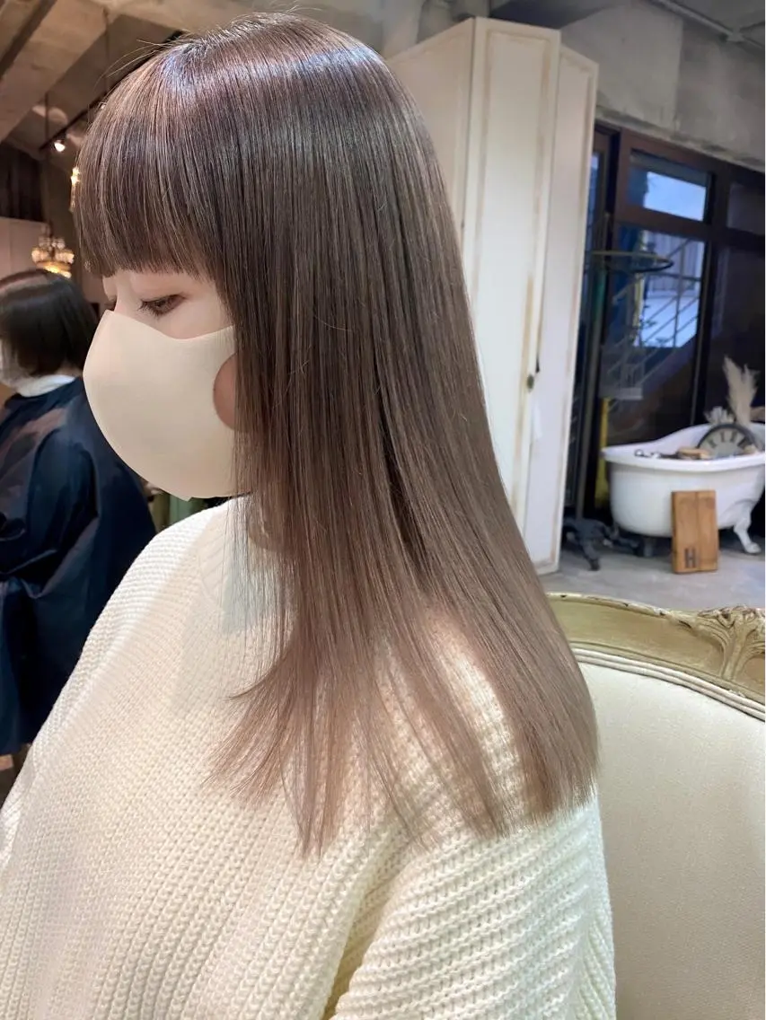 カラー ベージュカラー ミルクティーベージュ 柔らかベージュ 🤎YUKAのヘアスタイル