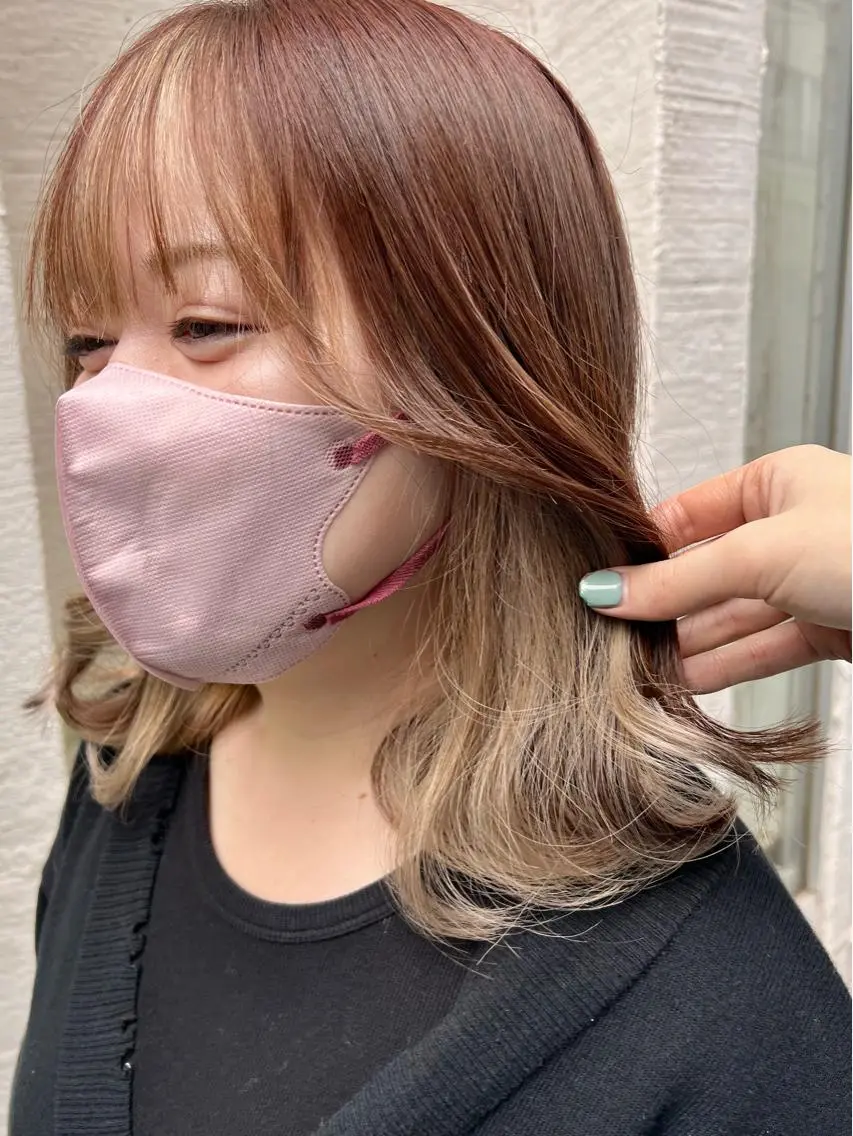 セミロング カラー ヘアカラー メンズパーマ/ エクステ🌞セナのヘアスタイル