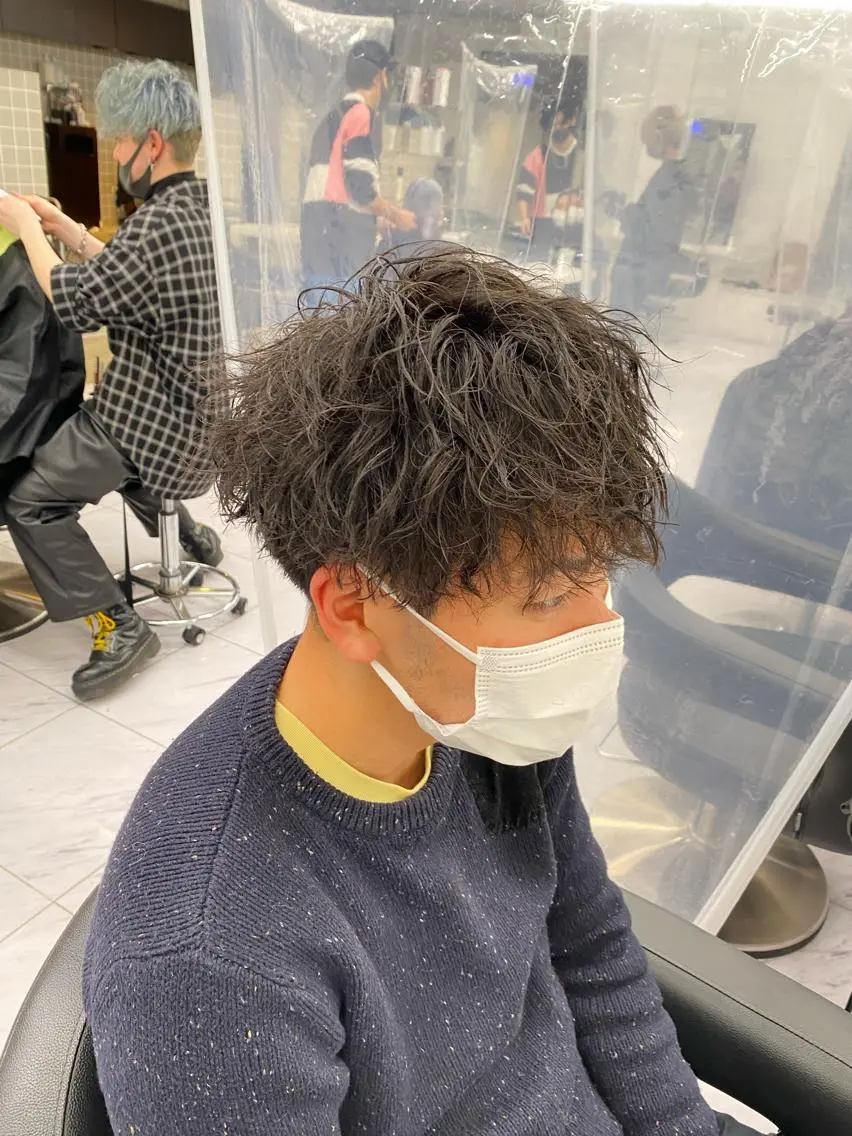 ロング パーマ ヘアアレンジ メンズ メンズ特化 水口湧太のヘアスタイル