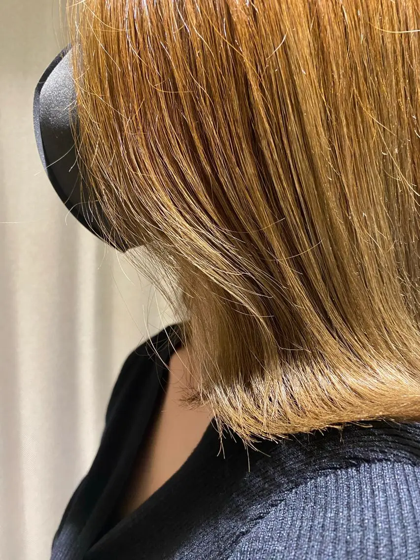 ミディアム 切りっぱなしボブ ボブ MACO/ 難波美容室のヘアスタイル