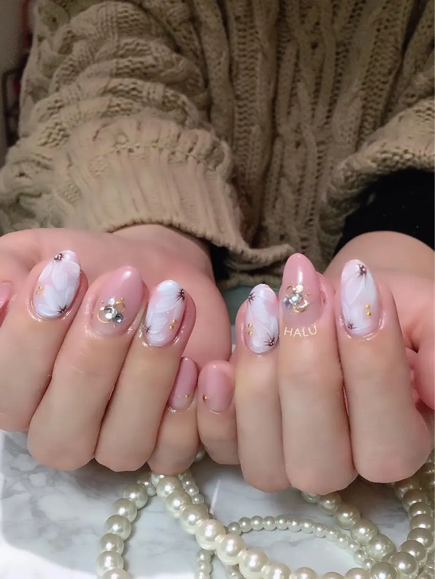 ネイル ガーリー 春ネイル HALU ハルのネイルデザイン