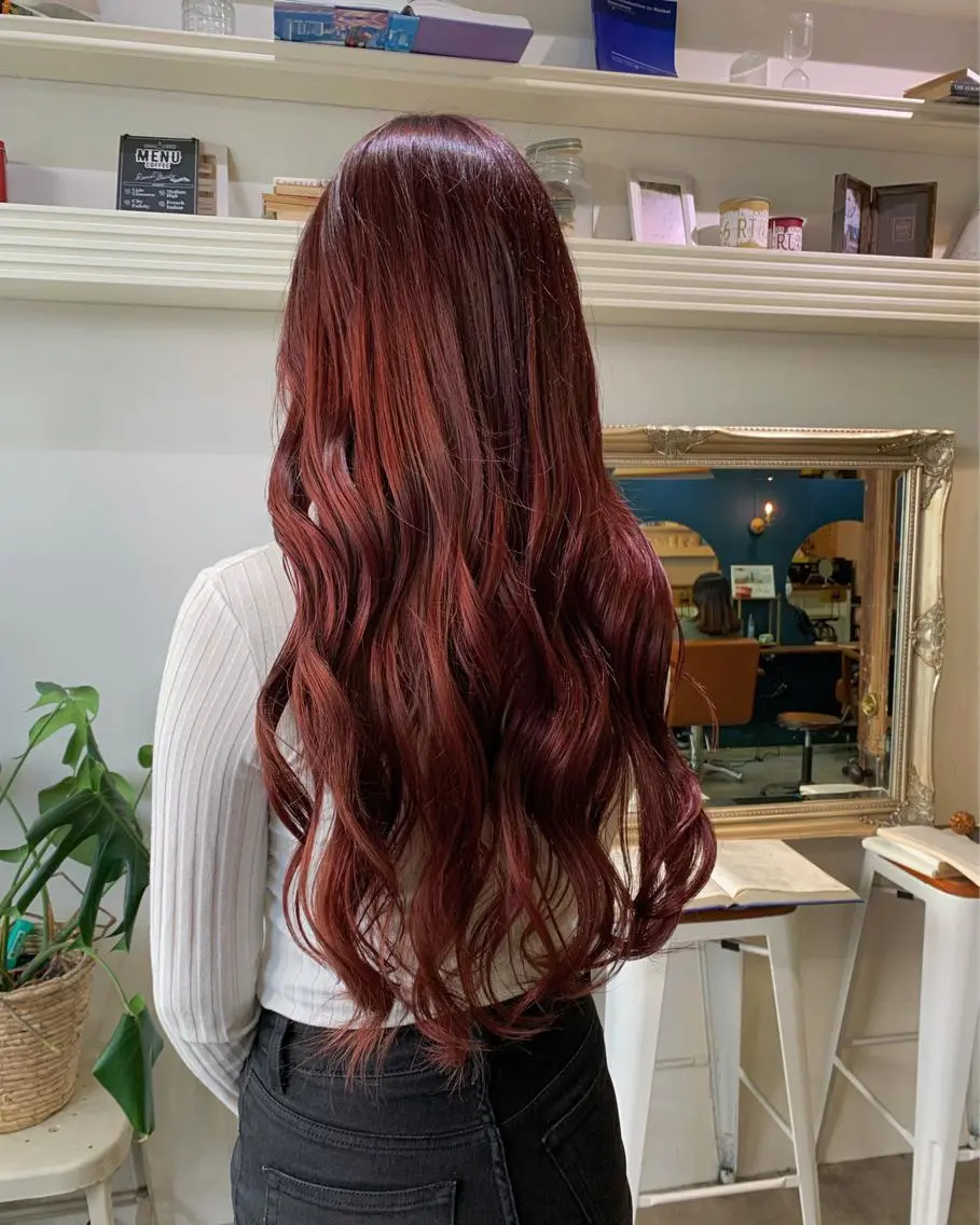ロング カラー ヘアアレンジ 山口 樹里のヘアスタイル