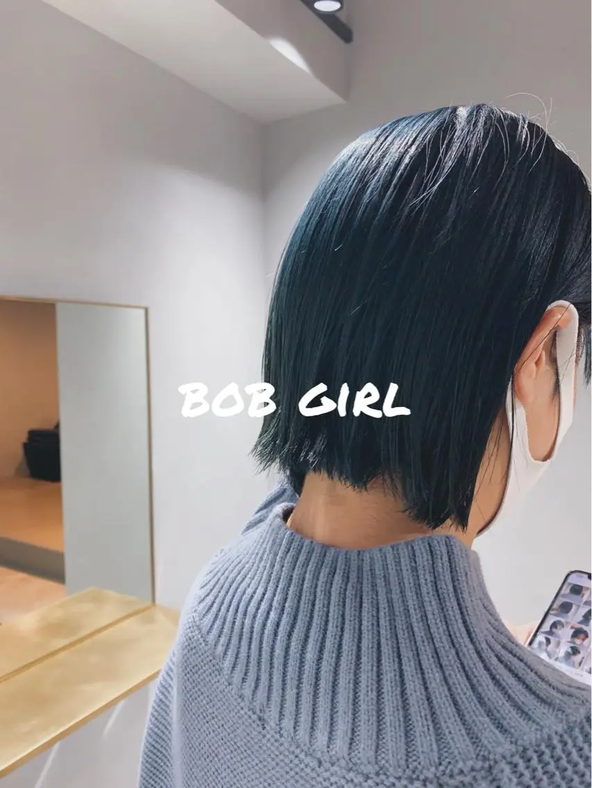 ミディアム カラー ボブパーマコテ巻き風 パーマNo1深江秀平のヘアスタイル