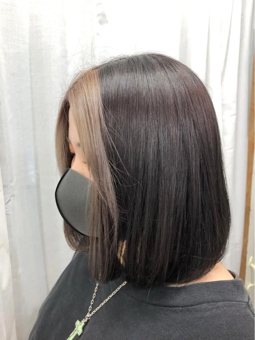 ミディアム カラー ヘアセット 韓国ヘア🤍髪質改善 🇰🇷AKANEのヘアスタイル