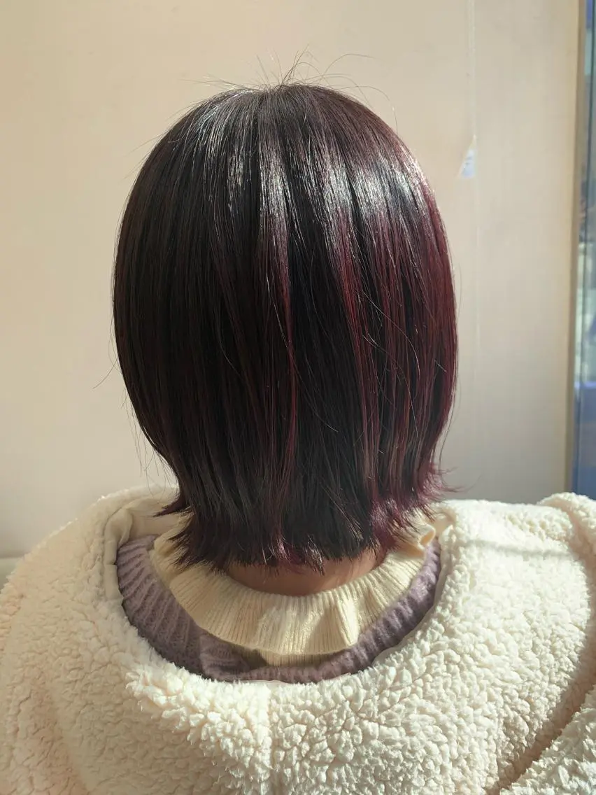 ショート カラー カット ヘアカラー トリートメント 店長ハイトーンカラー 柞山史奈のヘアスタイル