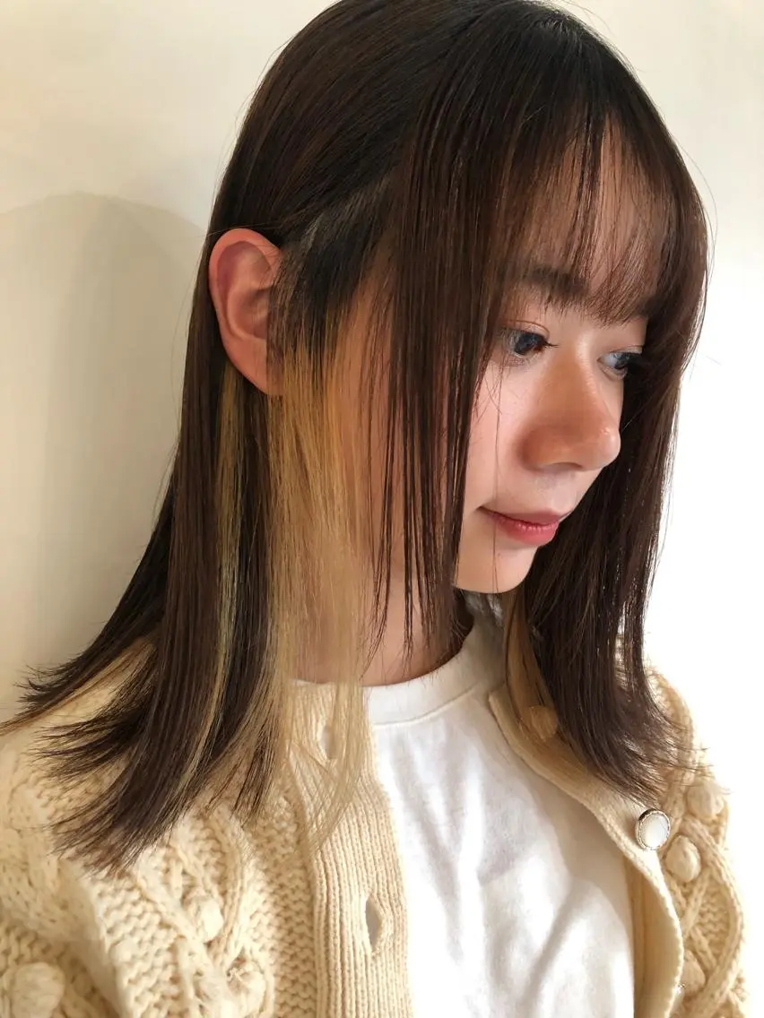 パーマ ストレートパーマ ブリーチカラー🎀 韓国風/寺門美優のヘアスタイル