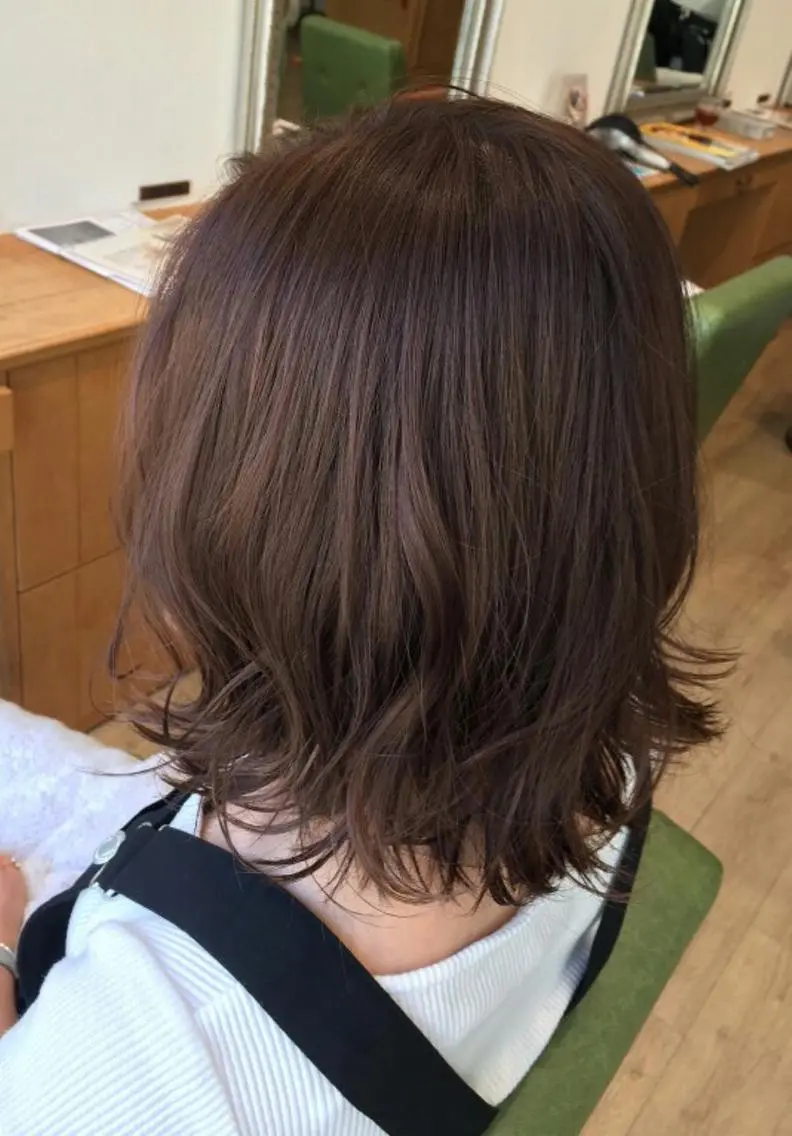 ミディアム カラー ラベンダーカラー 山形 光輪子のヘアスタイル