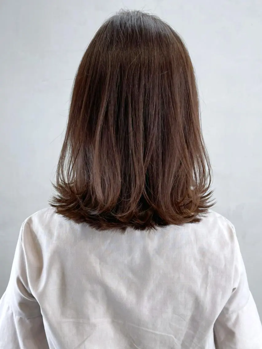 ミディアム カラー パーマ ヘアアレンジ ミディアムレイヤー レイヤーカット ITbyALBUM 浦和店のヘアスタイル