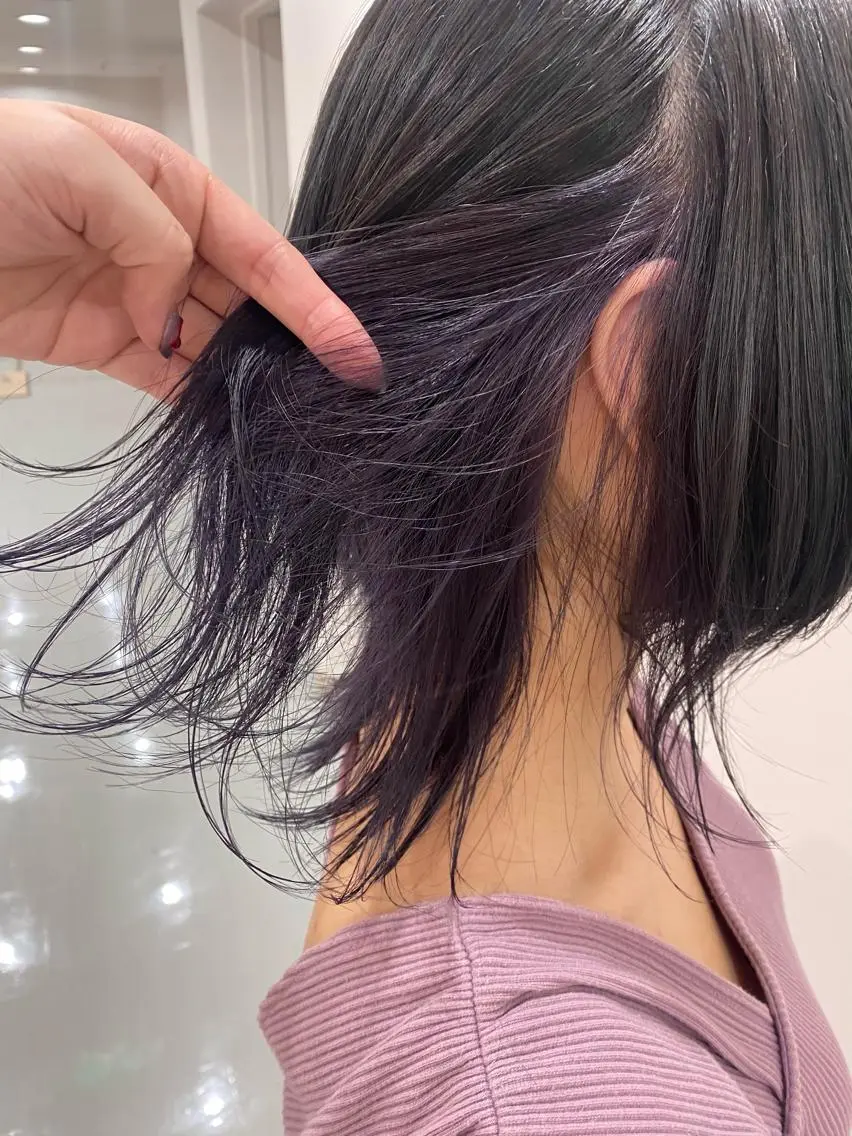 ミディアム カラー マンツーマン女性 美容師 奏のヘアスタイル