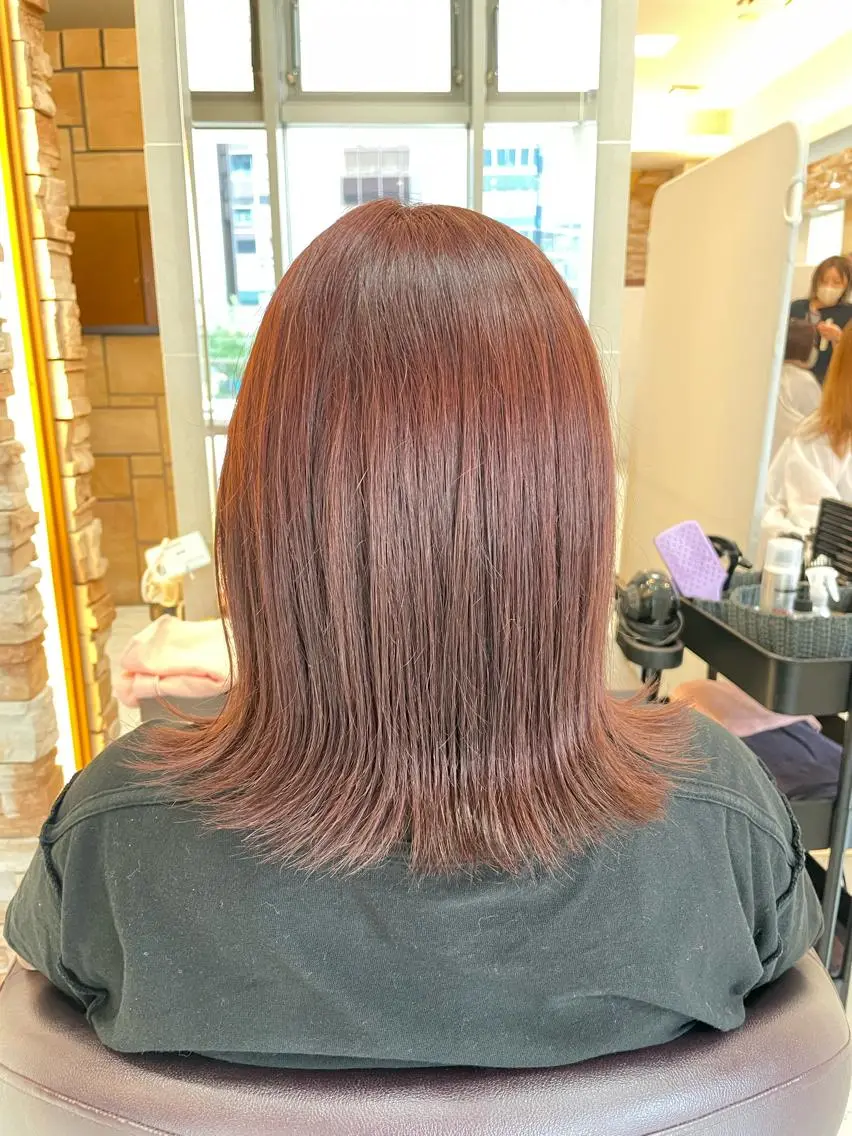 ミディアム ヘアカラー 新籾 尚哉のヘアスタイル