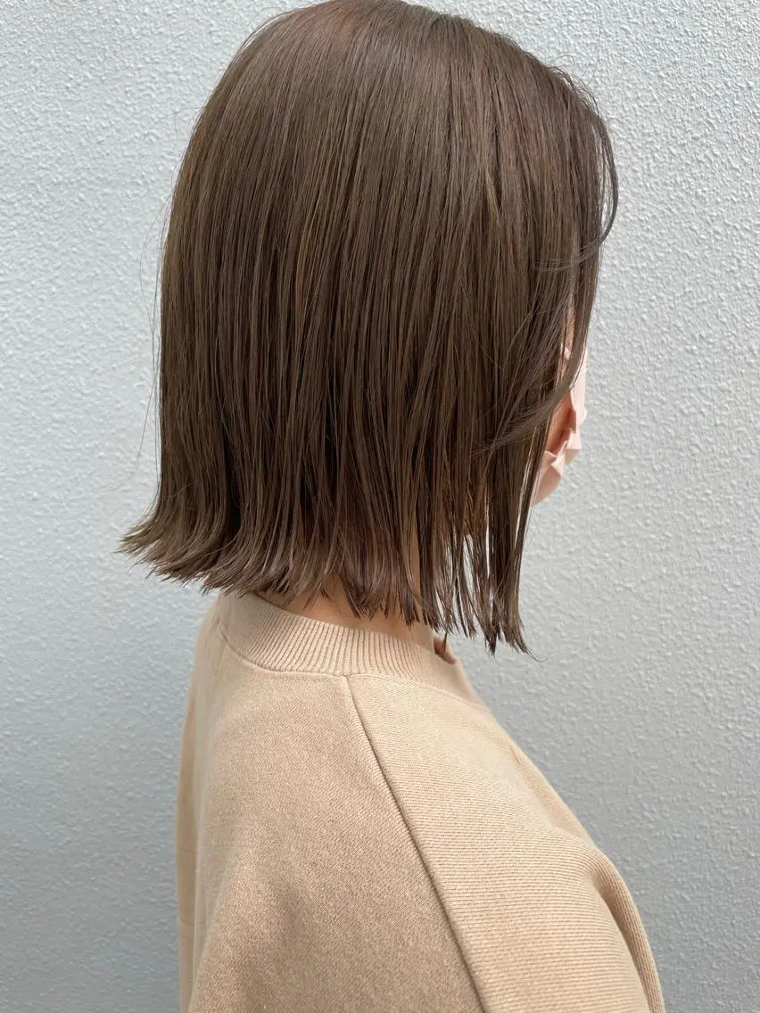 ショート 切りっぱなしボブ ショートボブ ハンサムショート 丸みショート アッシュ モテ髪/ボブ/ショー ト/アダチフウトのヘアスタイル
