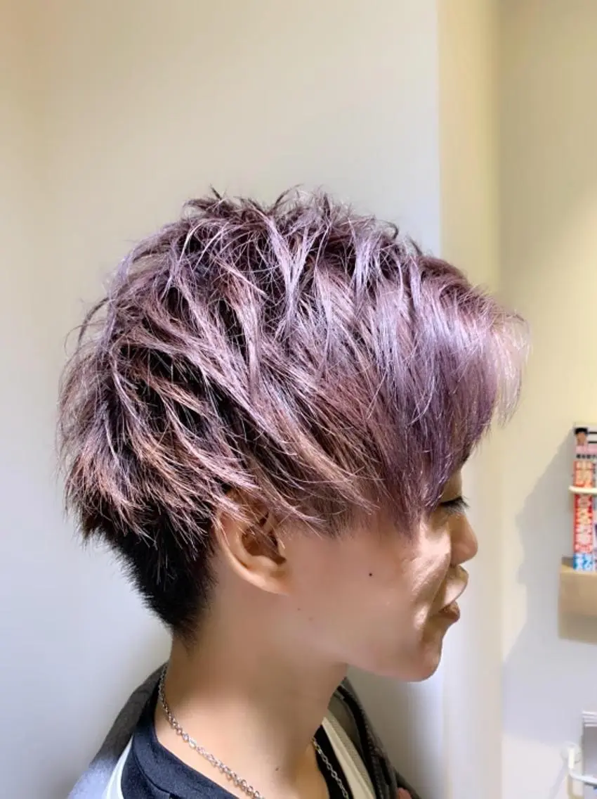 ショート カラー ブリーチ 木村 昇のヘアスタイル