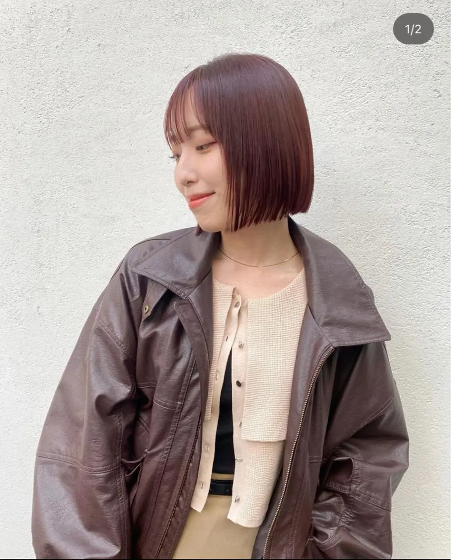 ショート カラー ボブ/ミニボブ 透明感カラーkadoのヘアスタイル