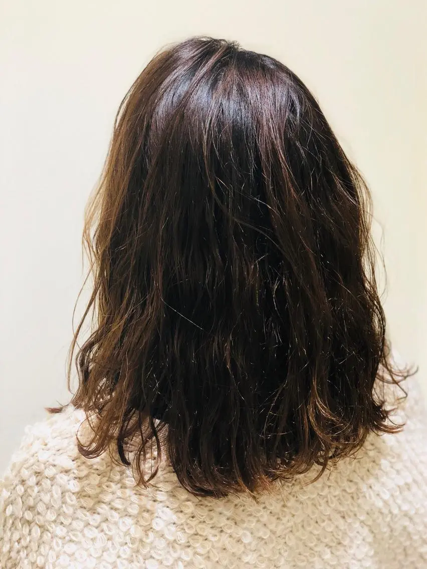 セミロング カラー パーマ セミロングパーマ ボブ デジタルパーマ 【ツヤ髪美容師】 ツダケイスケのヘアスタイル