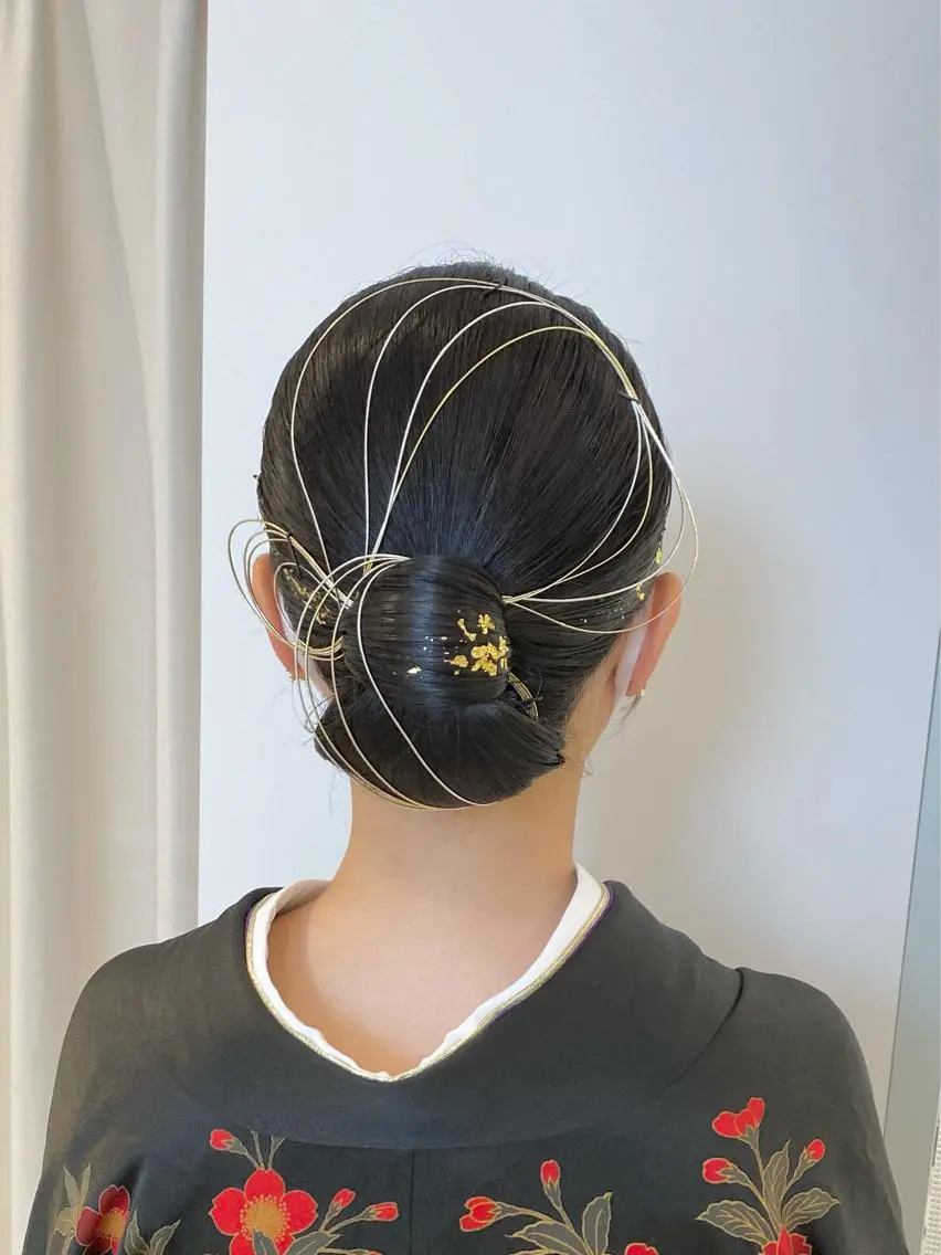 ヘアアレンジ 着付け 似合わせ艶髪カラー ❤️ハダユミのヘアスタイル