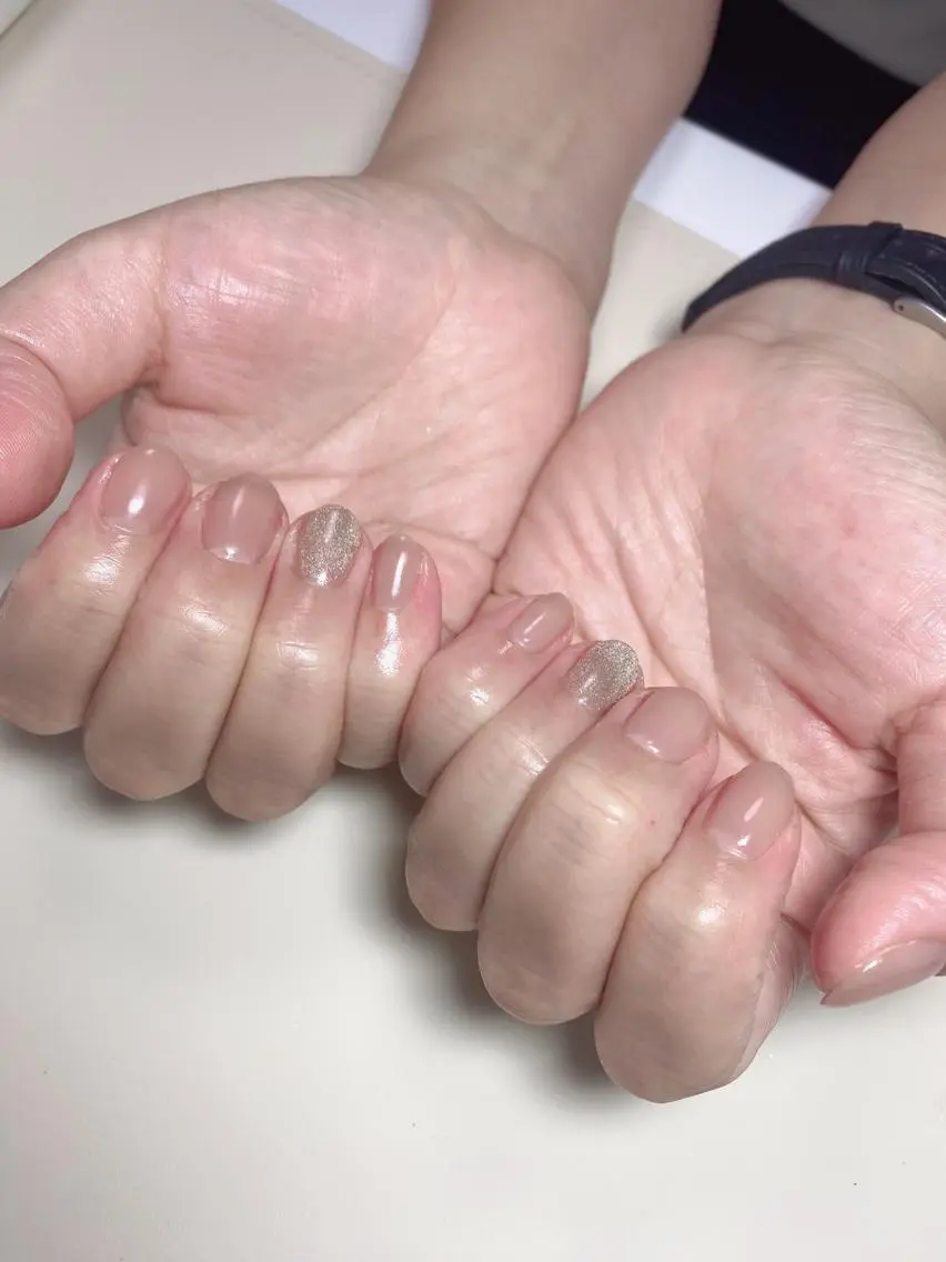 ネイル マグネットネイル ハンドネイル Nail Salon K 🧸美爪育成のネイルデザイン
