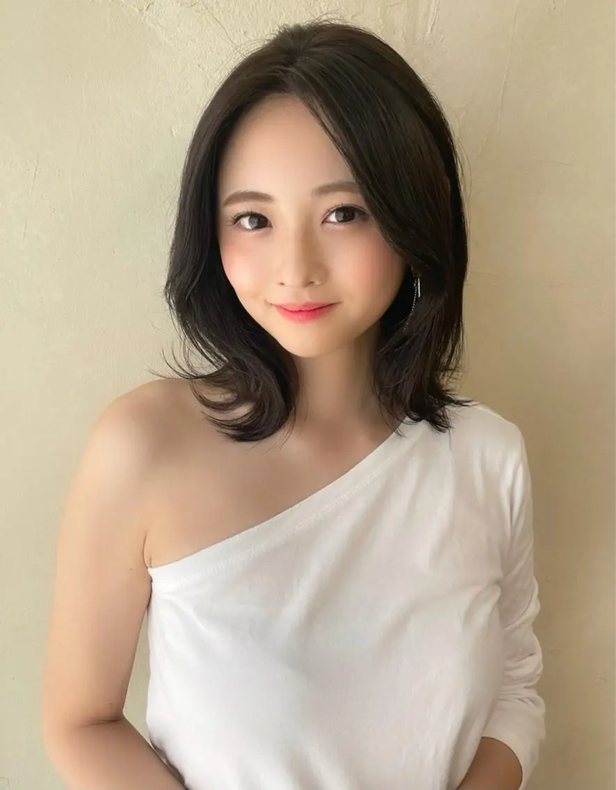 ミディアム くびれヘア 中園 祥吾のヘアスタイル
