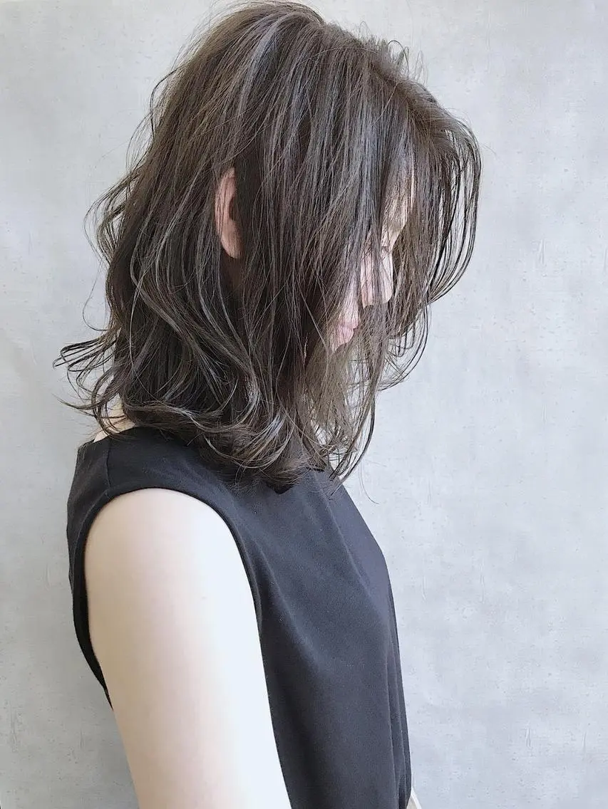 カラー ミディアム アディクシーカラー ブリーチ ケアブリーチ ダブルカラー ハイライトカラー MOU namba ムウナンバのヘアスタイル