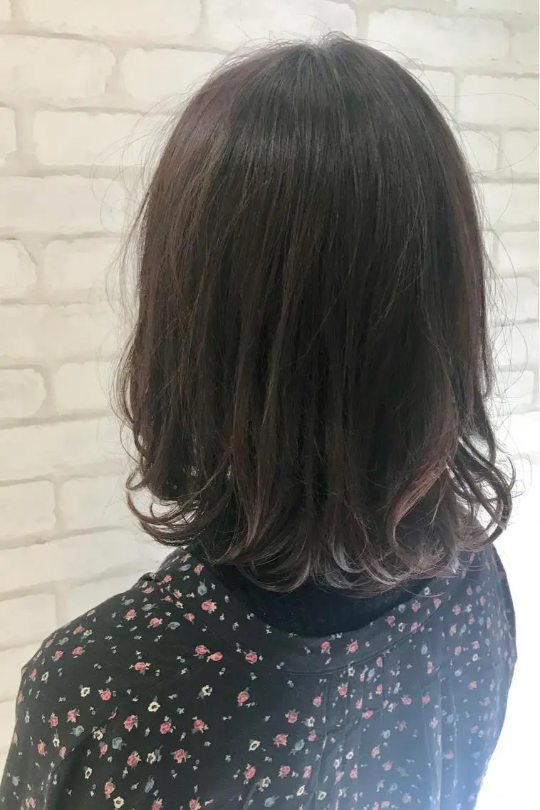 ミディアム パーマ カット パーマ トリートメント 金沢 広美のヘアスタイル
