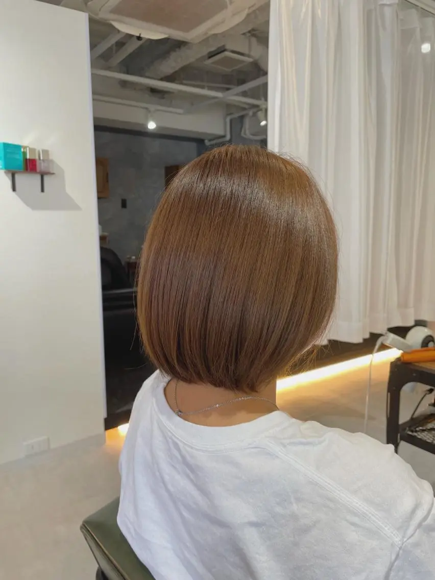 ミディアム カラー ベージュカラー ヘアカラー トリートメント 中嶋 紘夢のヘアスタイル