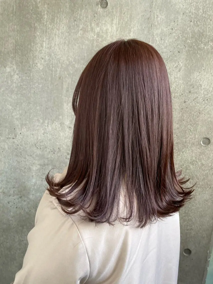 ミディアム カラー もりたみかこ 美容師お休み中のヘアスタイル