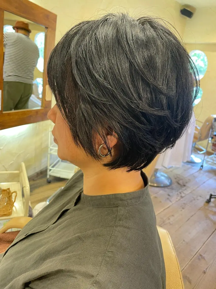 ショート カラー ショートヘア カット ヘアカラー 大鹿 数馬のヘアスタイル