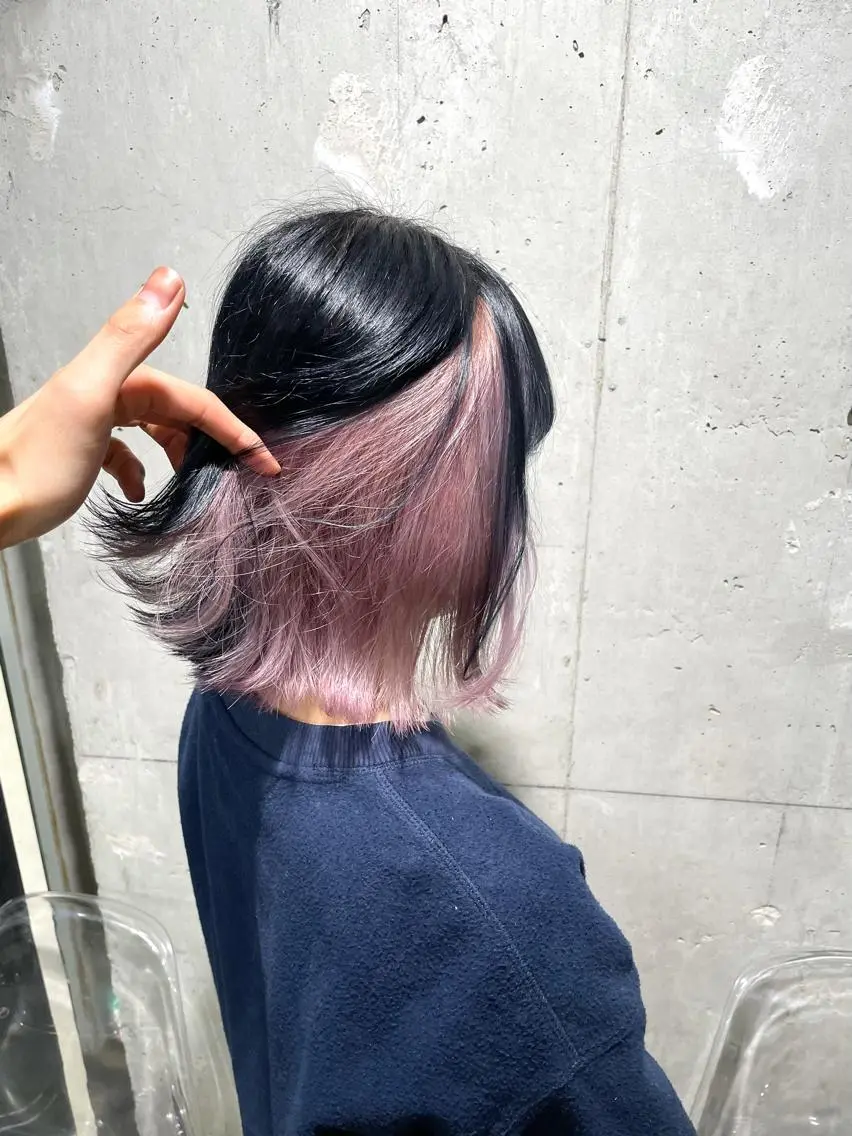 ミディアム カラー ベージュカラー💖 やすひろのヘアスタイル