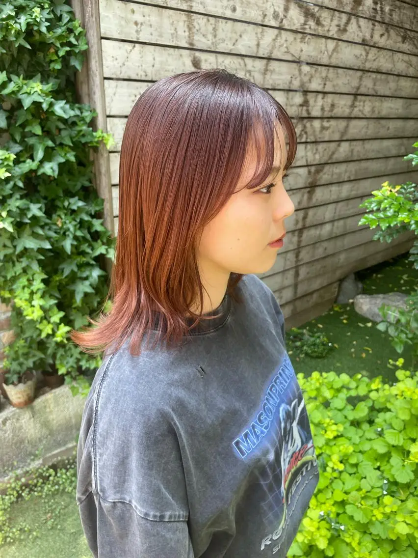 ミディアム 透明感カラー/顔周り カット/ののか💞のヘアスタイル