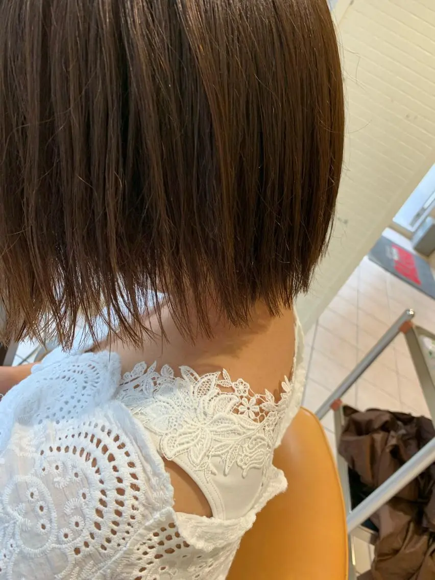 ショート ヘアアレンジ 切りっぱなしボブ ボブ 外ハネヘア 【メンズモデル募集】 Bassa所沢のヘアスタイル