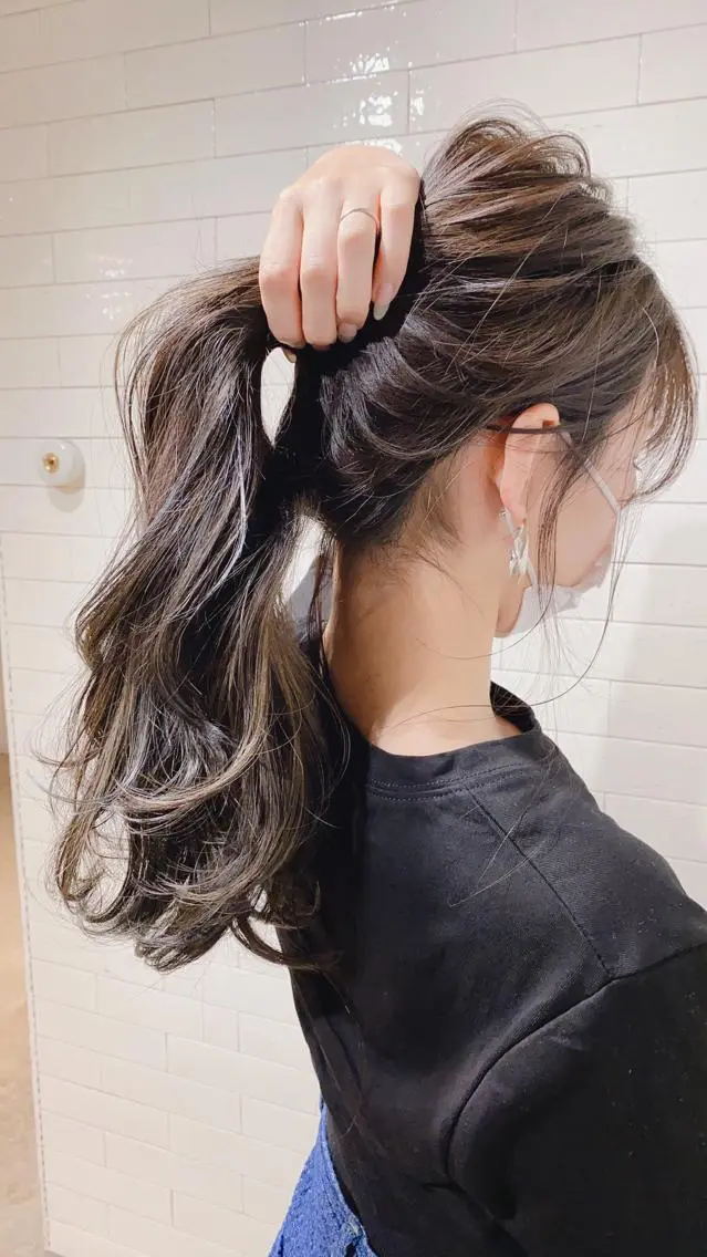 ロング ショートボブ アッシュ ボブ 外国人風カラー ハイライト メンズツイスパ ショートフクヤマシンのヘアスタイル