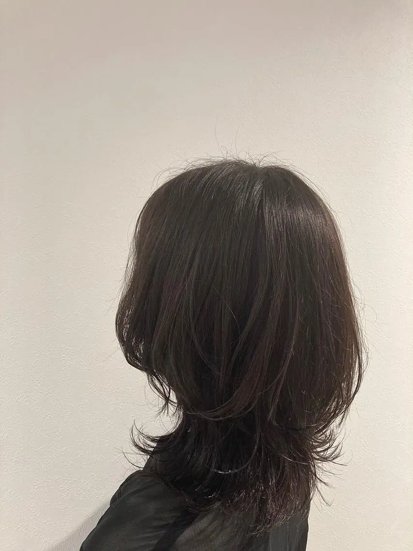 ミディアム カラー ウルフカット カット 🫧高鹿汰一髪質改善 /白髪ぼかし🫧のヘアスタイル