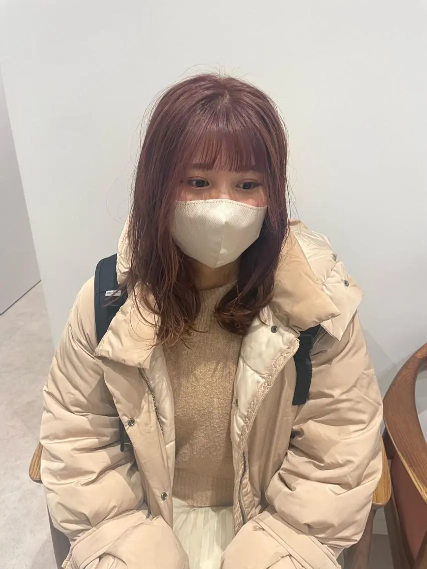 ミディアム カット ヘアカラー トリートメント minatsu 東京の技術を京都でのヘアスタイル