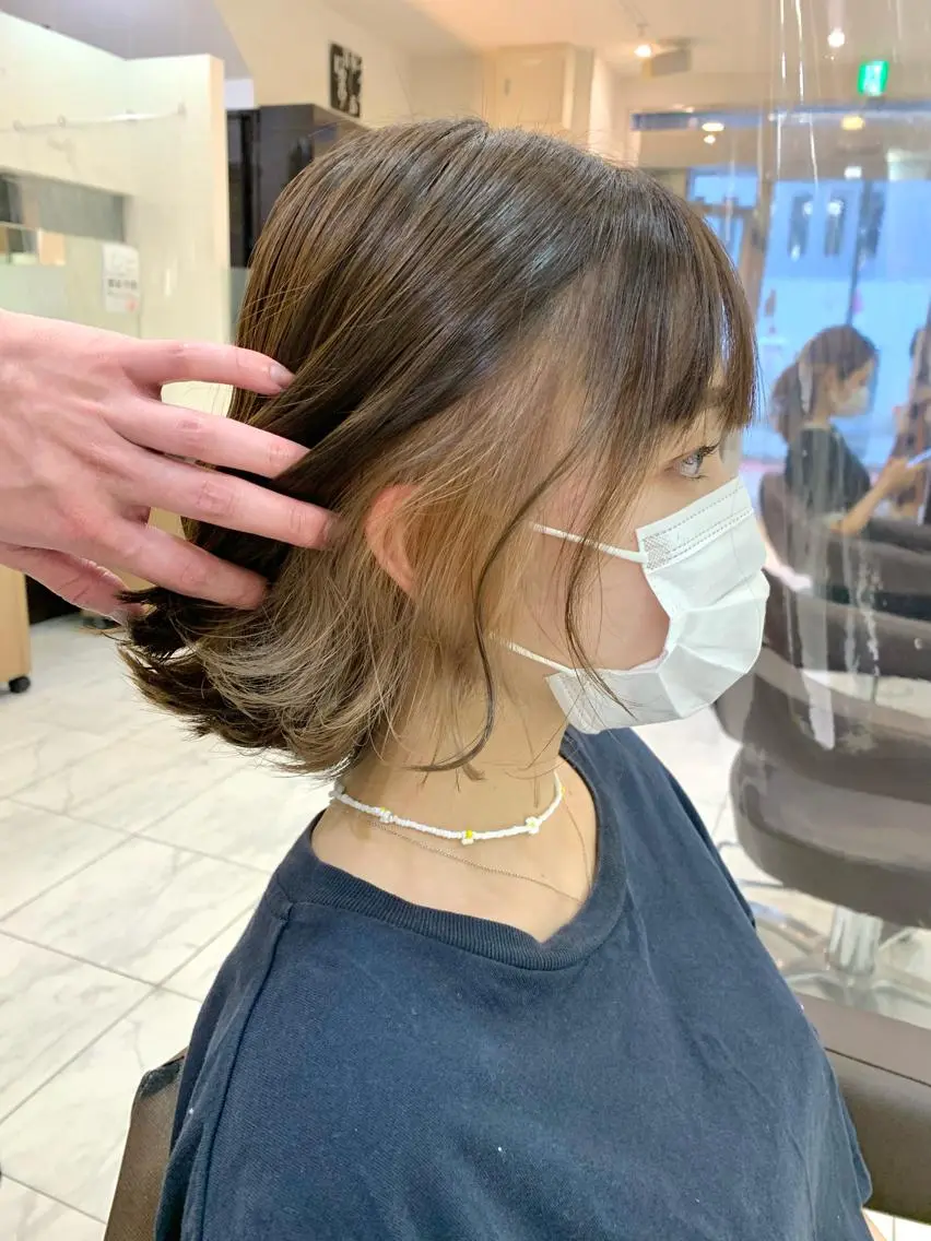 ショート カラー ヘアアレンジ ブリーチ 🔶似合わせセンター パート/ヤス🔶のヘアスタイル
