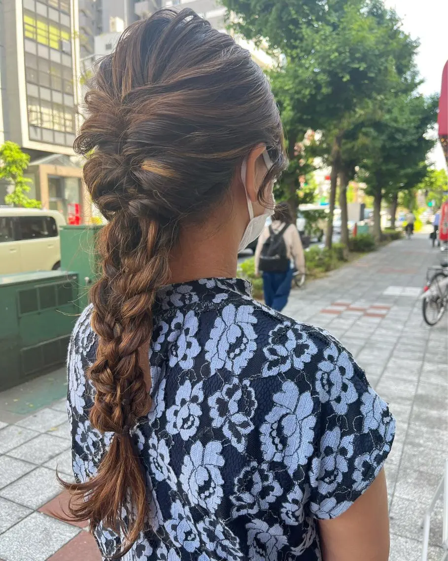 ヘアアレンジ 簡単アレンジ SIKI yuuna レイヤーカット🪽のヘアスタイル