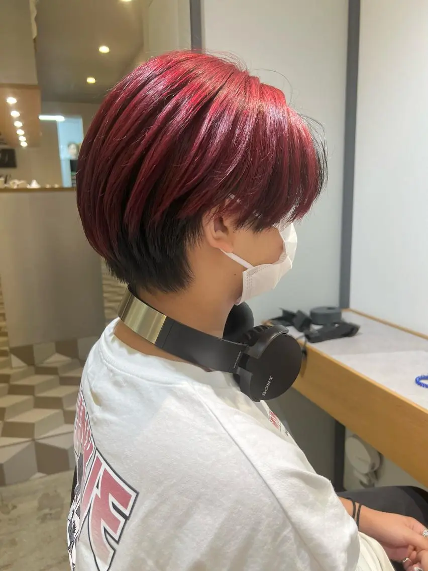 ショート カラー メンズ メンズブリーチ ブリーチ ヘアカラー Kana 🍋 ハイトーン【高円寺】のヘアスタイル