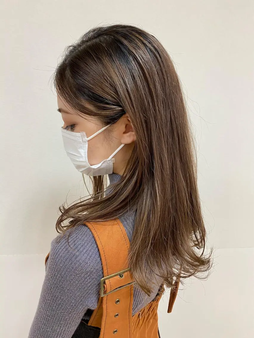 ロング カラー ヘアアレンジ ベージュカラー enurk店 🍋 M I K U  *のその他イメージ