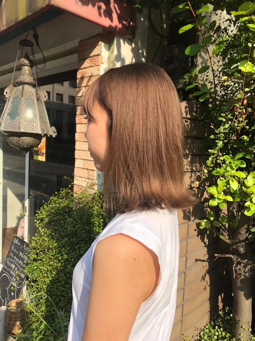 ミディアム カラー Pia ツボイ ケイタのヘアスタイル