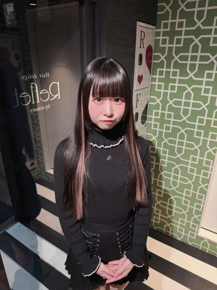 カラー ロング Reflet 新宿/プルエクステのヘアスタイル