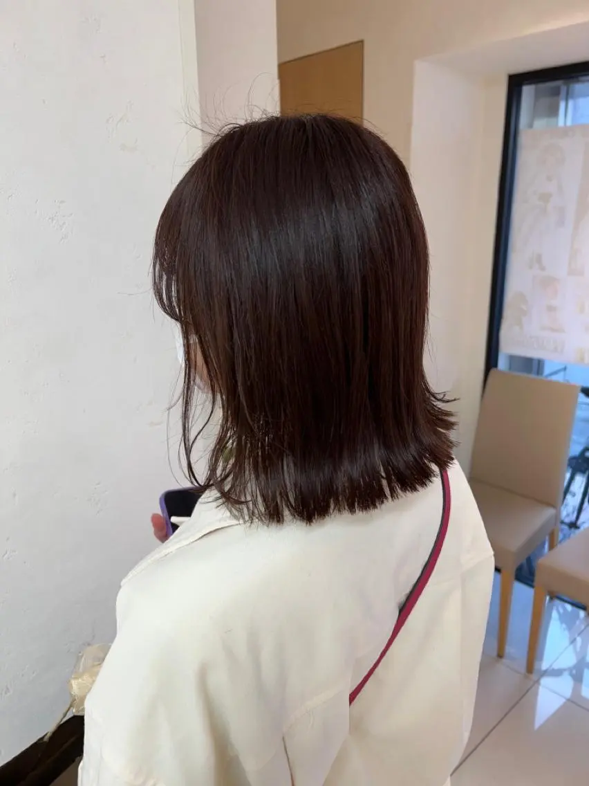 ショート カラー ブラウンカラー レッドカラー レッドブラウン カット ヘアカラー 透明感カラー/ レイヤー /ソラのヘアスタイル