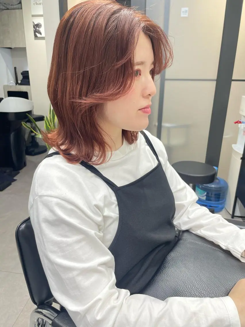 ミディアム カラー カット 髪質改善will hairdesignのヘアスタイル
