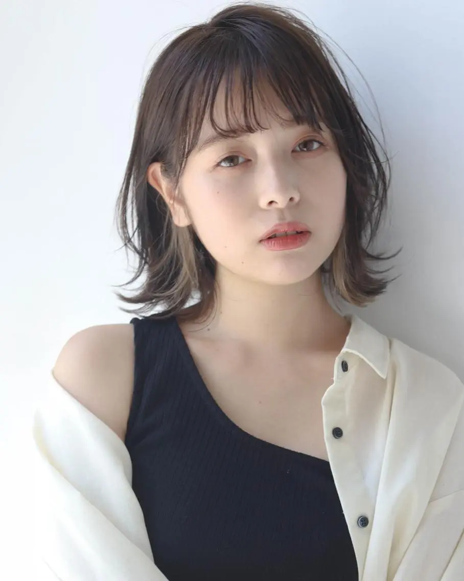 ショート カラー 宮澤  タケル ミディアムヘアのヘアスタイル