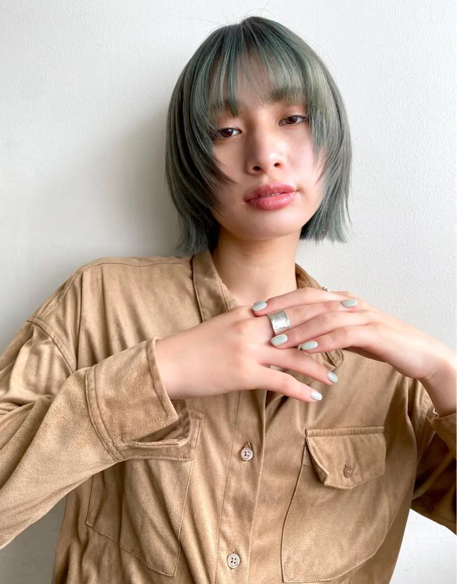 ショート カラー パーマ ヘアアレンジ くびれレイヤー/艶 カラー　MADOKAのヘアスタイル
