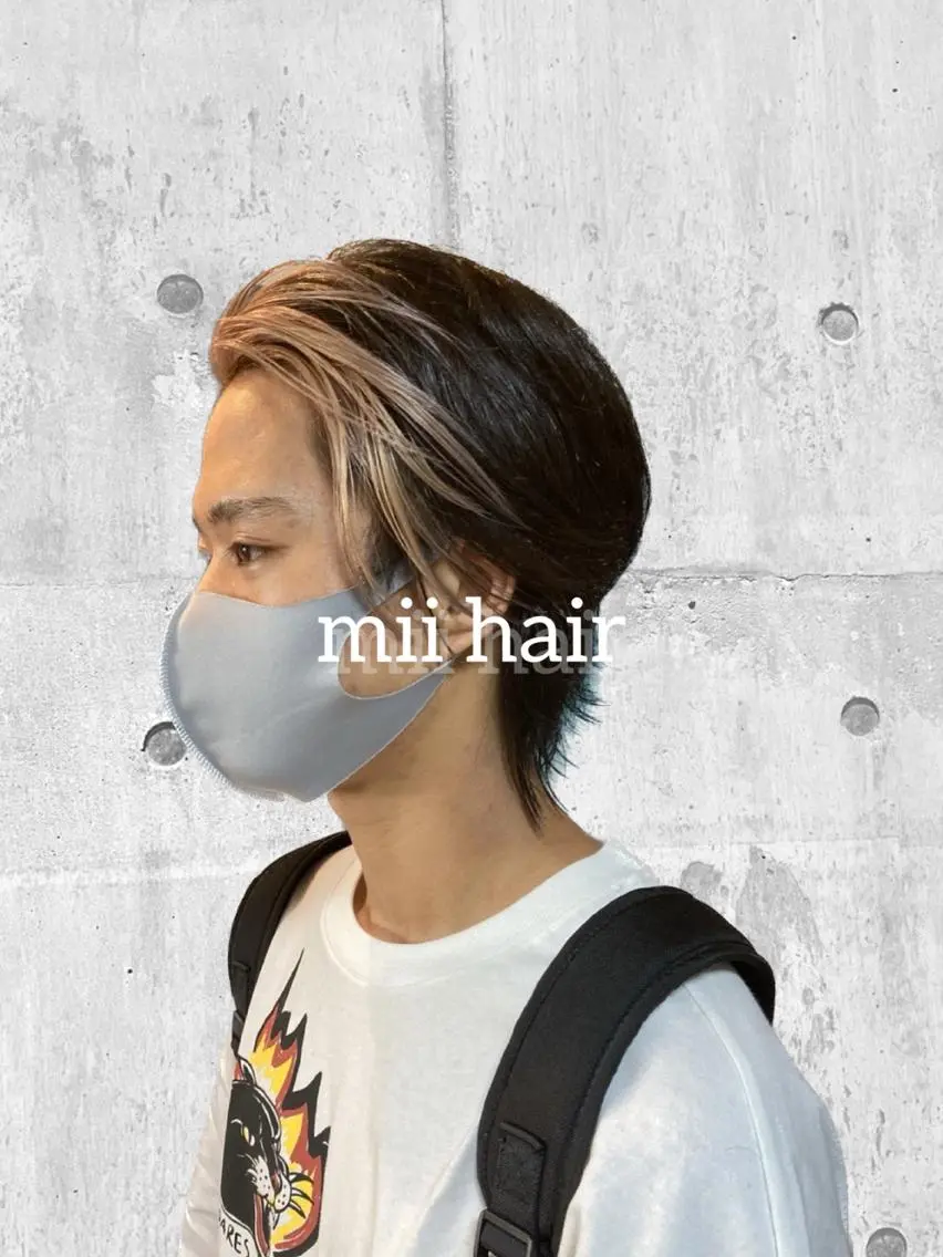 カラー メンズ ミストバング フェイスフレーミング Miku🪄💫 フェイスレイヤーのヘアスタイル