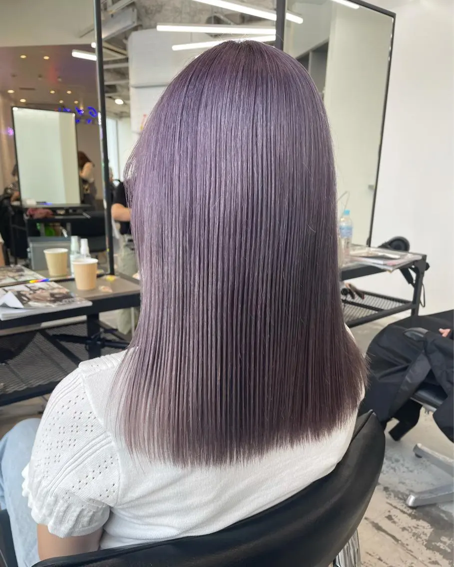 ショート カラー ヘアアレンジ ラベンダーカラー ラベンダーグレー ヘアカラー トリートメント ボブ×柔らかいカラー 🌷misaki𓍼のヘアスタイル