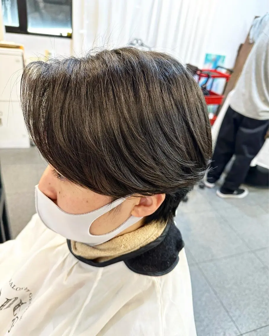 ミディアム パーマ メンズ ミディアムパーマ メンズパーマ カット パーマ 元住吉プランツヘアー ☘️まるやま☘️のヘアスタイル